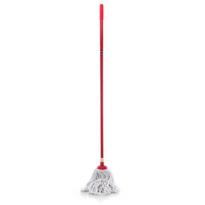 Cotton String Floor Mop with Iron Handle RF5829 | Highly Absorbent Cotton Mop | Wet & Dry Floor Cleaning | Long Handle