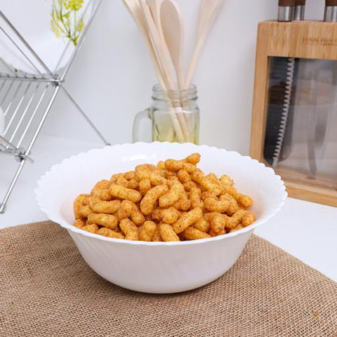9" Opalware Spin Bowl RF4528 – White | Lightweight & Durable Serving Bowl for Rice, Cereal, Pasta, Desserts & More