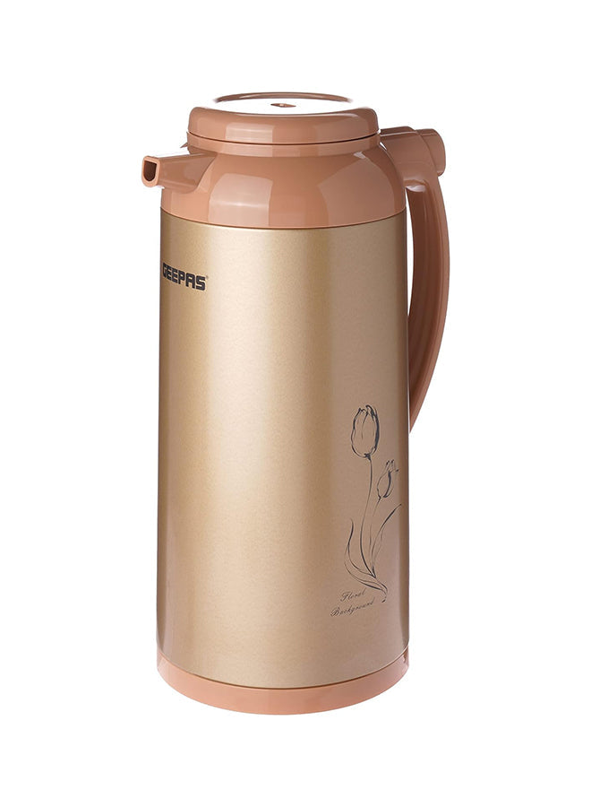 Hot And Cold Vacuum Flask Gold/Brown 1.6Liters Gvf27013 White