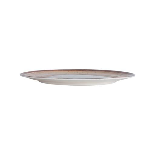 11-Inch Fine Stone Melamine Dinner Plate | Lightweight Food-Grade Serving Plate | Scratch-Resistant, Dishwasher Safe | Brown