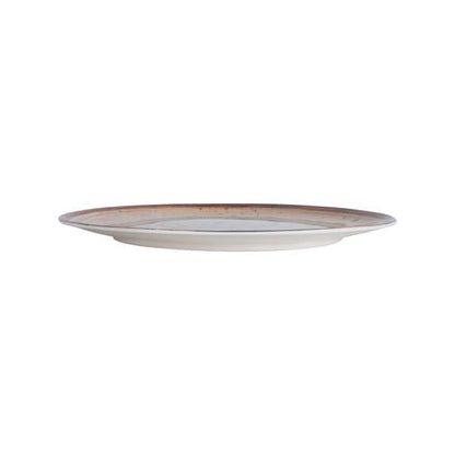 11-Inch Fine Stone Melamine Dinner Plate | Lightweight Food-Grade Serving Plate | Scratch-Resistant, Dishwasher Safe | Brown