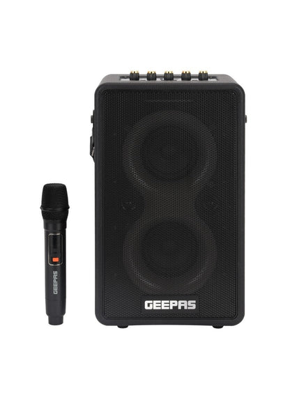 RGB Bluetooth Speaker: Big Sound, Long Playtime, Wireless Mic - Black