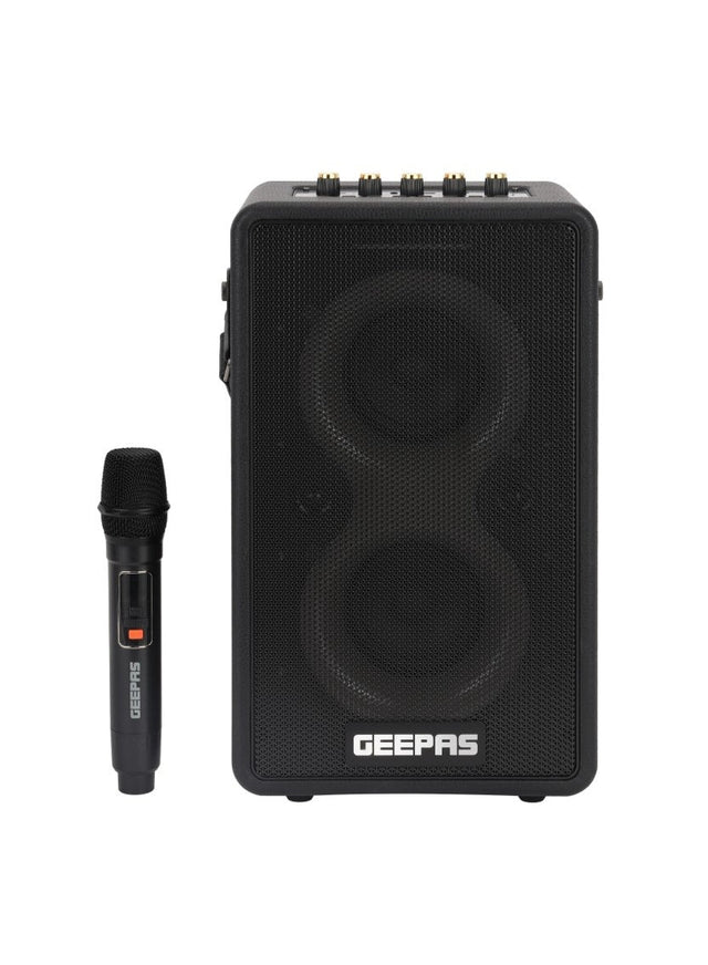 RGB Bluetooth Speaker: Big Sound, Long Playtime, Wireless Mic - Black