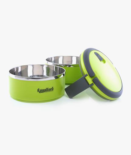 Double Layer Lunch Box | Leak-Proof Airtight Food Storage Container with Stainless Steel Inner | Portable Dishwasher Safe Lunch Box