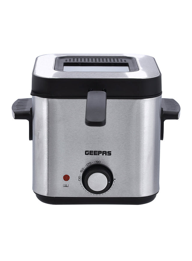 Deep Fryer With Viewing Window Adjustable Temperature Control Non Stick Basket 1.5 L 900 W GDF36016 Silver/Black