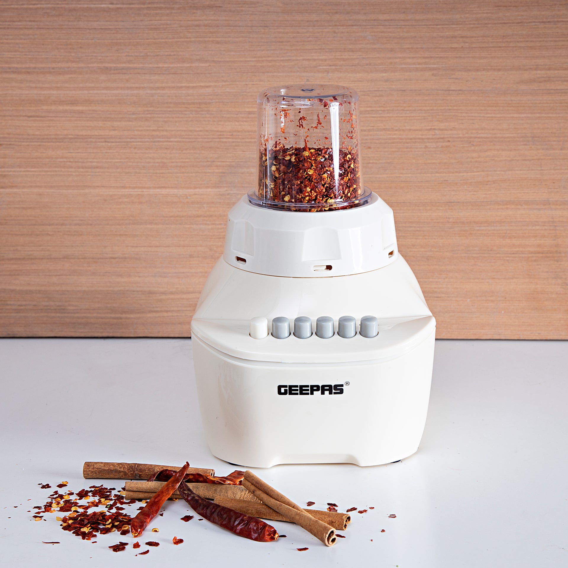 2-in-1 Blender, 1.5L Plastic Jar, 4 Speed Control with Pulse | Over Heat Protection , Powerful Motor | Chopper, Coffee Grinder & Smoothie Maker 1500 ml 400 W GSB5362 Beige