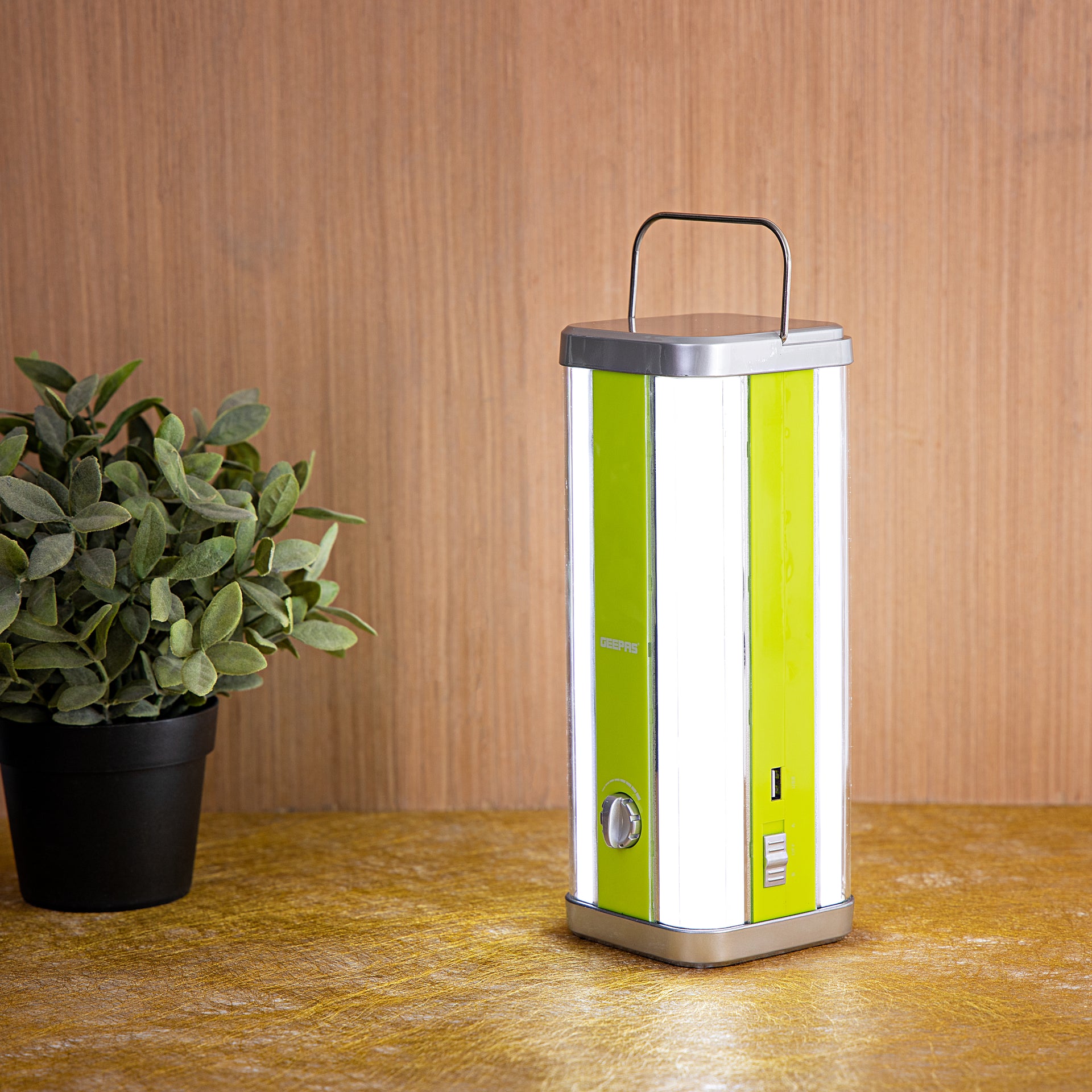 Multi-functional LED Emergency Lantern 4000mAh | Portable, Lightweight | Solar Input with Dimmer Function | 4 Hours Working |GE5595, Multi Color
