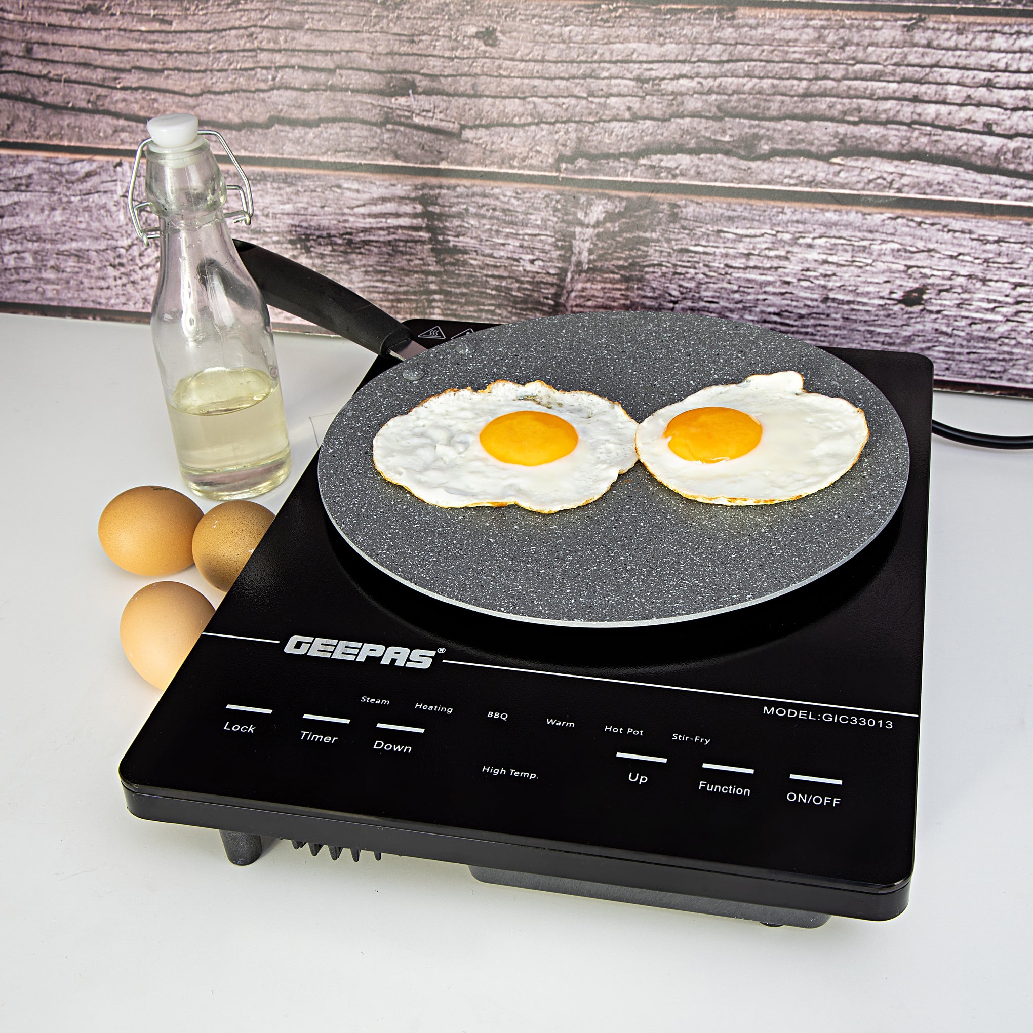 Geepas Digit LED Display Digital Infrared Cooker, GIC33013 | 8 Temperature Settings | 3hrs Programmable Timer | 2200W Ceramic Heating Element
