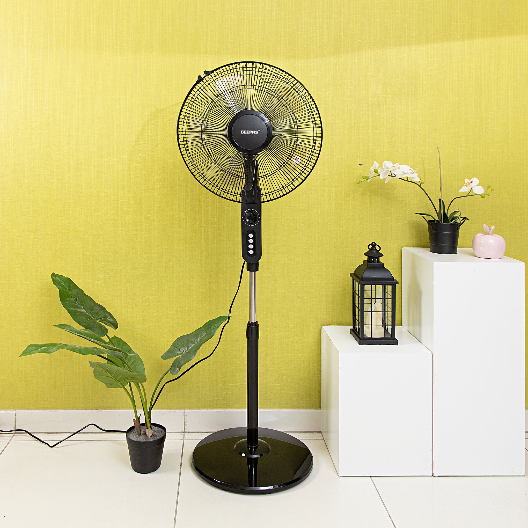 Geepas 16 Inch Stand Fan Gf9488, Black