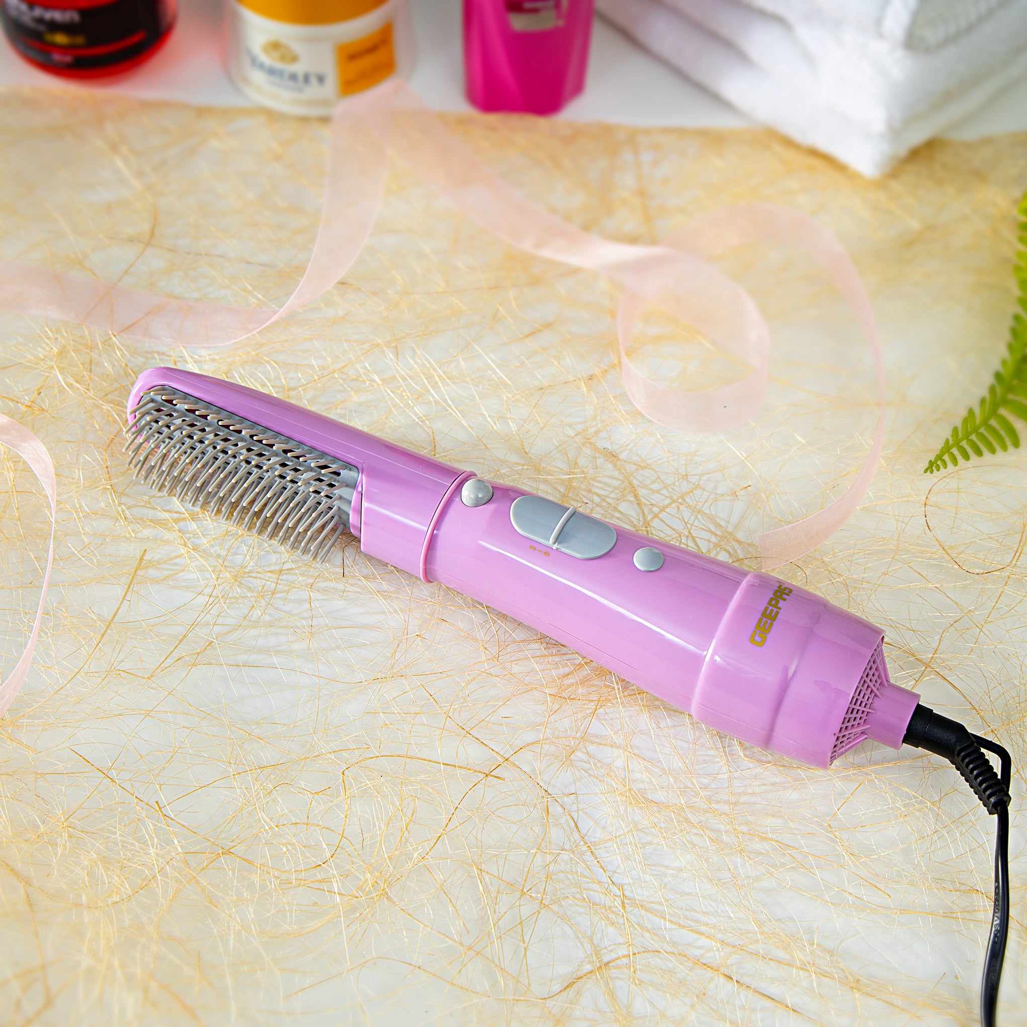 750W Multi-Functional Hair Styler With 2 Speed Settings, Overheat Protection,360 Swivel Cord & Cool Function Pink