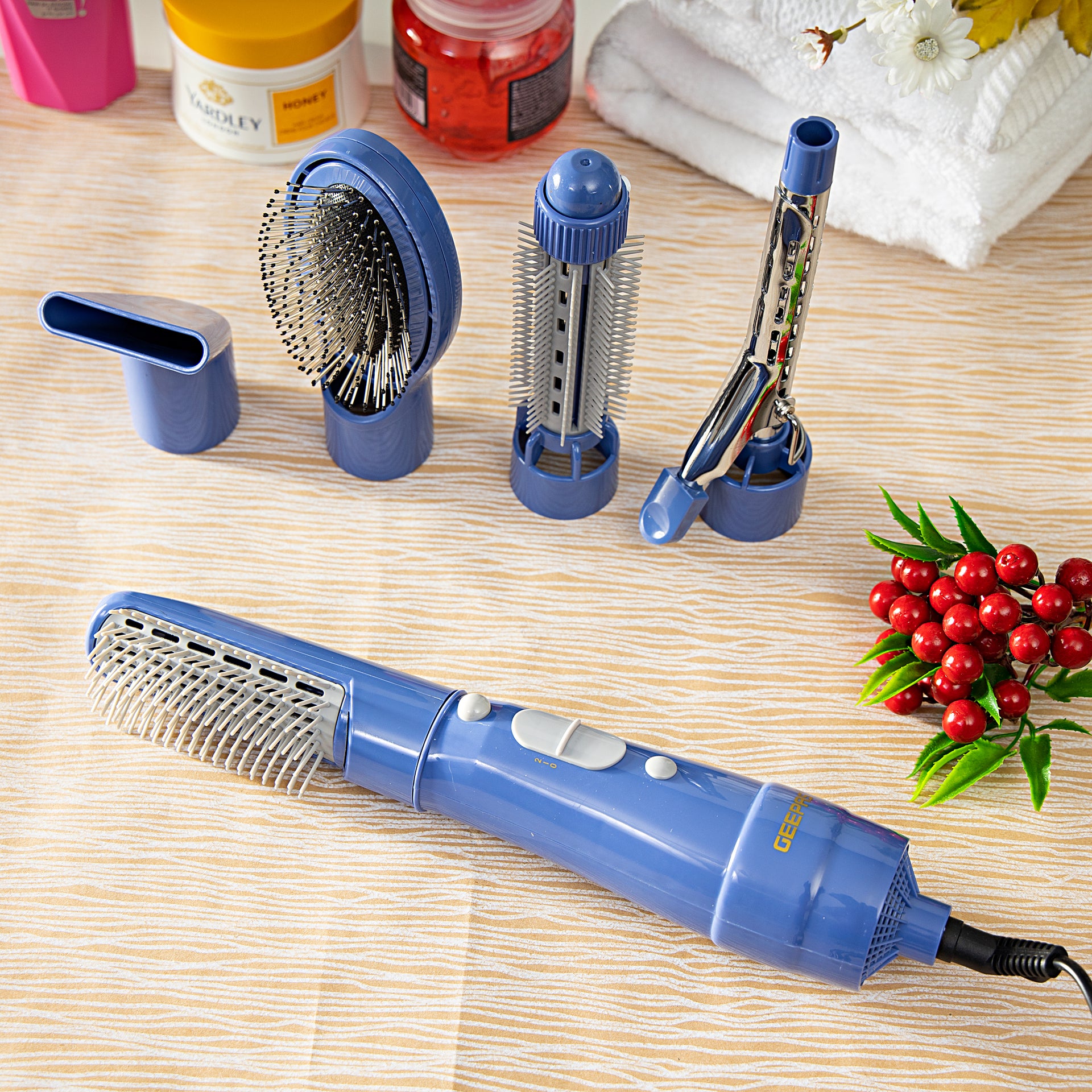 6-In-1 Hair Styler Blue 34.81 cmx 27.21 cmx 7.4cm
