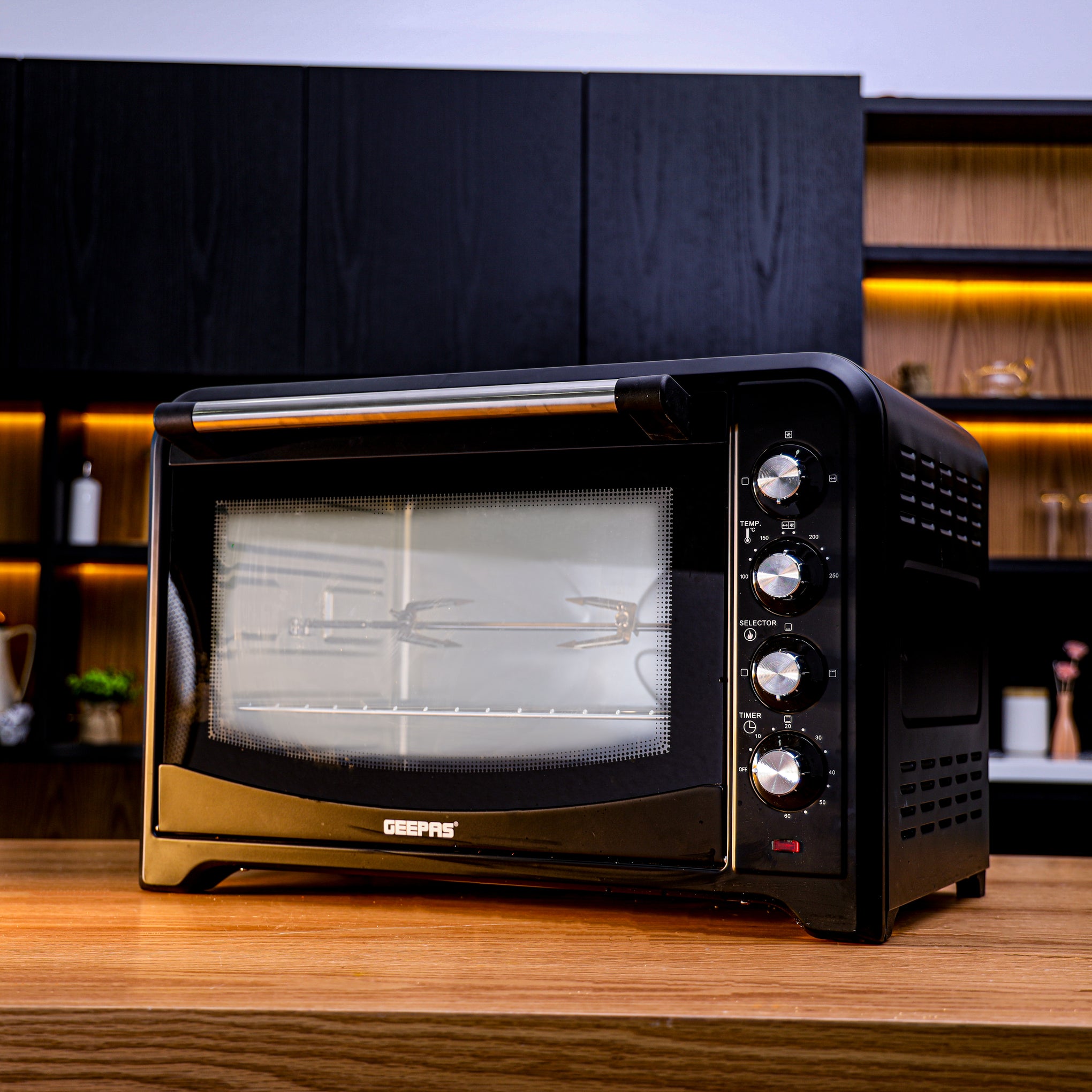 Electric Oven With Convection And Rotisserie 60 L 2000 W GO34018 Black