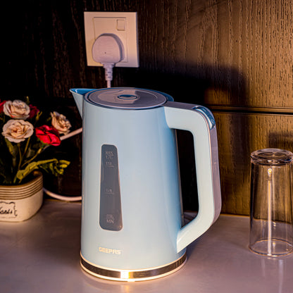 Cordless Electric Kettle - Safety Lock, Boil Dry Protection 1.7 L 2200 W GK5449N blue