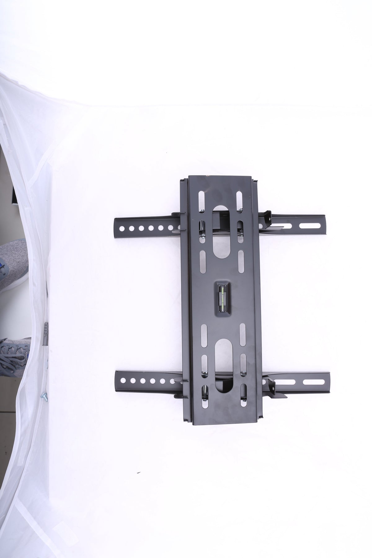 TV Wall Mount for LCD/PLASMA/LED Television, Premium Quality, Heavy Duty for 15 Inches To 47 Inches TV Screen Size and 35 KG Maximum Load | Integrated Bubble Level and Safety Screw Black
