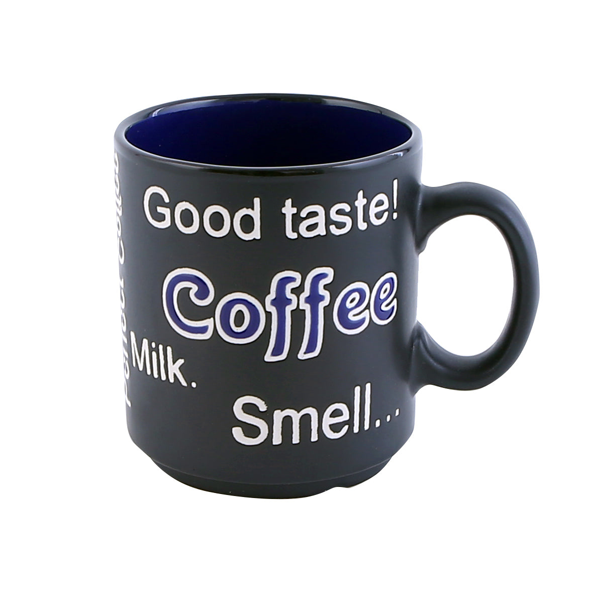 Porcelain Coffee Mug Black/White/Red