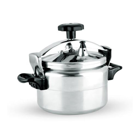 Royalford 18.0 L Aluminum Pressure Cooker- RF11980| Equipped with Multi-Safety Device and Unique Pressure Indicator| Durable Aluminum Alloy Construction with Firm Handles| Compatible with Gas Silver 18Liters