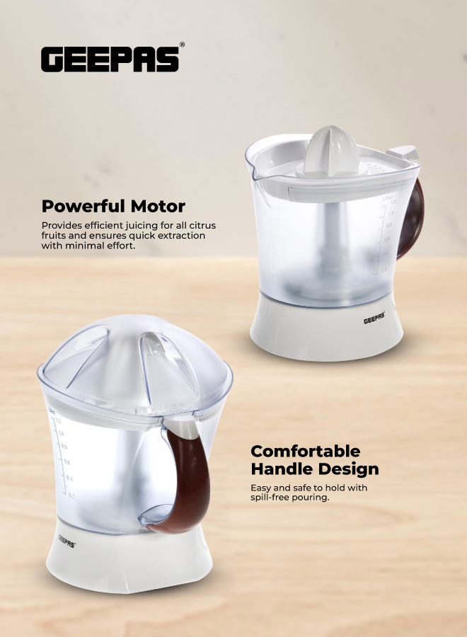 lectric Citrus Juicer, 1.2L Capacity, 25W Bi-Directional Twist, Includes 2 Press Cones for Easy Orange, Lemon & Lime Juicing + 2-Year Warranty 1.2 L 25 W GCJ5384 White