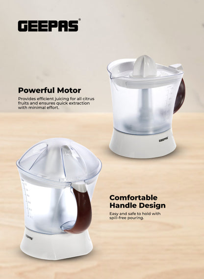 lectric Citrus Juicer, 1.2L Capacity, 25W Bi-Directional Twist, Includes 2 Press Cones for Easy Orange, Lemon & Lime Juicing + 2-Year Warranty 1.2 L 25 W GCJ5384 White
