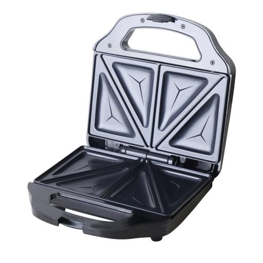 Portable Powerful 2 Slice sandwich Maker Grill maker with Non-Stick Plates and Cool Touch Handle Indicator Light 750 W GSM6002 Black, Silver