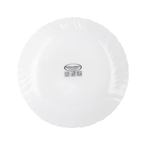 7.5" Opal Ware Spin Dessert Plate RF4527 | White | Dishwasher & Freezer Safe | Ideal for Desserts, Pasta, Soup & Snacks