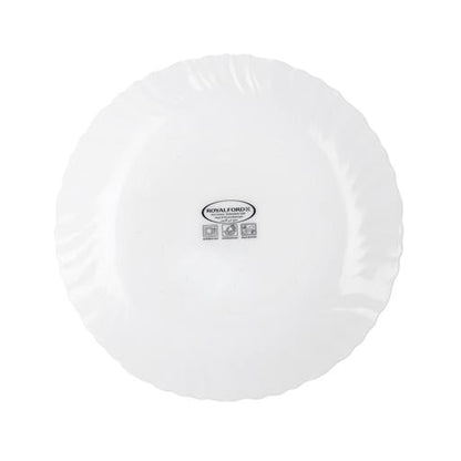 7.5" Opal Ware Spin Dessert Plate RF4527 | White | Dishwasher & Freezer Safe | Ideal for Desserts, Pasta, Soup & Snacks
