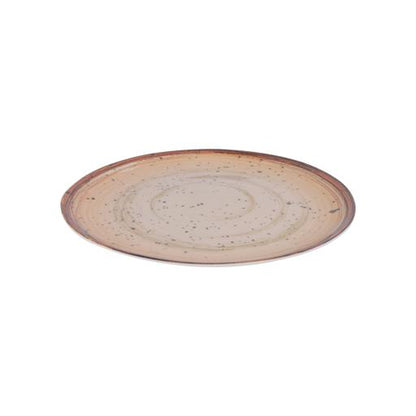 11-Inch Fine Stone Melamine Dinner Plate | Lightweight Food-Grade Serving Plate | Scratch-Resistant, Dishwasher Safe | Brown