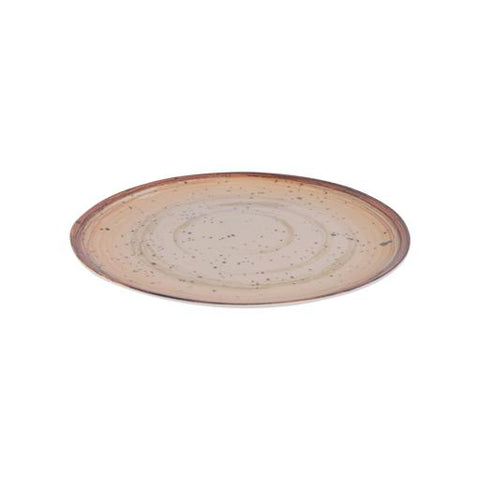11-Inch Fine Stone Melamine Dinner Plate | Lightweight Food-Grade Serving Plate | Scratch-Resistant, Dishwasher Safe | Brown