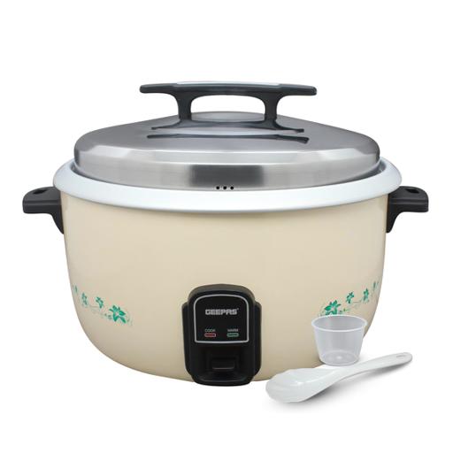 10 L Electric Rice Cooker| Non-Stick Inner Pot and Stainless-Steel Lid| Includes Cook and Warm Functions, Safety Protection, Electric Shock proof, Resistant to High Temperature| Rice Spoon and Measuring Cup 2800 W GRC4323 Beige/Black/Silver