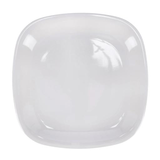 7.5" Opal Ware Square Plate | White Dessert & Serving Plate | Microwave & Dishwasher Safe Dinnerware | BPA-Free Plate for Snacks, Pasta, Salad & Desserts