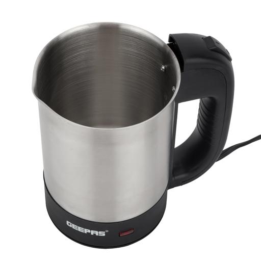 12V Stainless steel Car Kettle- Water Heater for Caravans- 500ml-  Stainless-Steel Electric Car Kettle with Cigarette Lighter Charger | Quick Hot Water, Coffee, Tea 500 ml 150 W GK38041 sliver