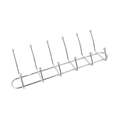 RF1426-MH6 Metal Wall Hanger with 6 Hooks – Heavy-Duty Wall Mounted Coat Rack | Multi-Purpose Organizer for Clothes, Towels, Bags, Hats & Keys | Silver