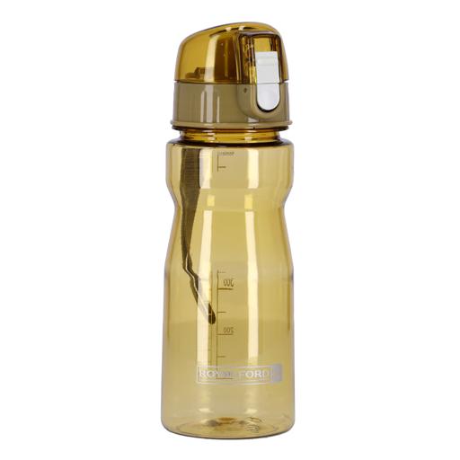 Water Bottle- Reusable Water Bottle | Wide Mouth with Hanging Clip | Button Lock Lid with Transparent Body | Perfect while Travelling Golden 600ml