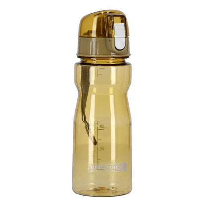 Water Bottle- Reusable Water Bottle | Wide Mouth with Hanging Clip | Button Lock Lid with Transparent Body | Perfect while Travelling Golden 600ml