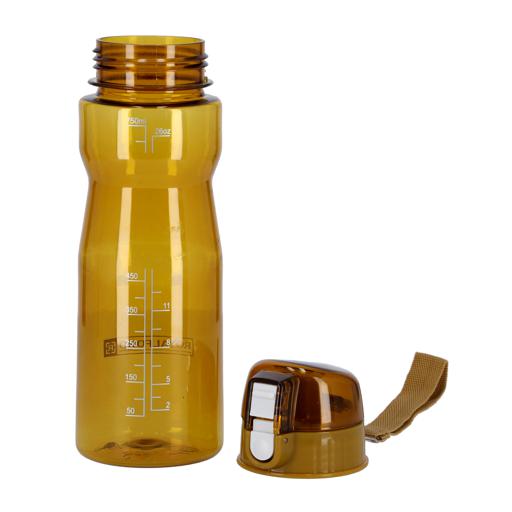RF5224TN 750ml Water Bottle with Strap | BPA-Free Transparent Sports Bottle with Volume Tracker | Leak-Proof Flip Lid for Gym, Office & Outdoor Use