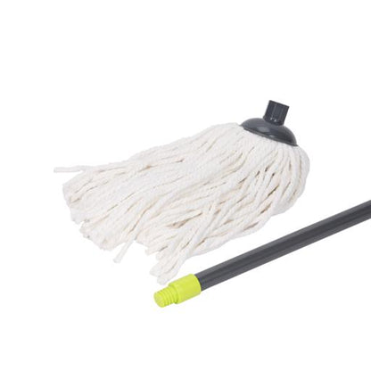 Cotton String Mop with Long Handle – Green & Grey | Heavy-Duty Floor Cleaning Mop for Home, Office & Commercial Use