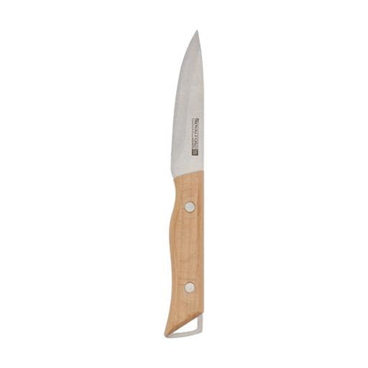 4" Paring Knife | Extra Sharp Stainless Steel Blade with Wooden Handle | Fruit Peeling & Vegetable Cutting Knife | Food-Grade Kitchen Knife | Silver & Brown