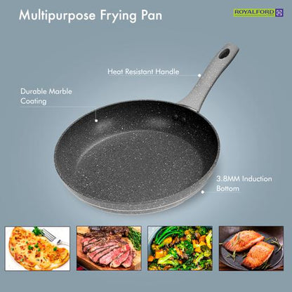 Smart Granite Series Fry Pan 28Cm Forged Aluminium Durable Granite Coating 28X5.2Cm Multicolor Multicolor 28 x 5.5 cmcm