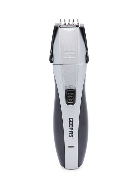 Geepas 7-IN-1 Rechargeable Grooming Kit- GTR8653| Includes Full Size Trimmer, Precision Trimmer, Micro Shaver, Detail Trimmer, Nose Trimmer| Prefect For Home And Professional Styling| Includes A Cleaning Brush, Oil, Comb And A Stand Base| Black