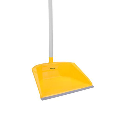 RF4477 Broom & Dustpan Set with Long Handles | Plastic Hand Broom with Durable Bristles | Upright Floor Cleaning Set for Home & Office