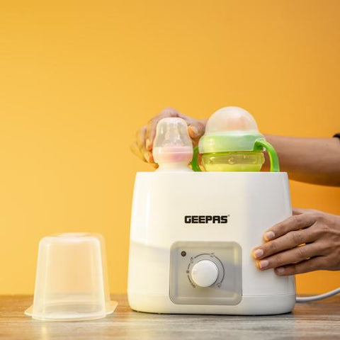 Dry Boiling Protection & Multi-Function Bottle Warmer: 2-Bottle Sterilizer & Dryer with Knob Control - BPA-Free, Adjustable Drying Time, and Overheat Protection
