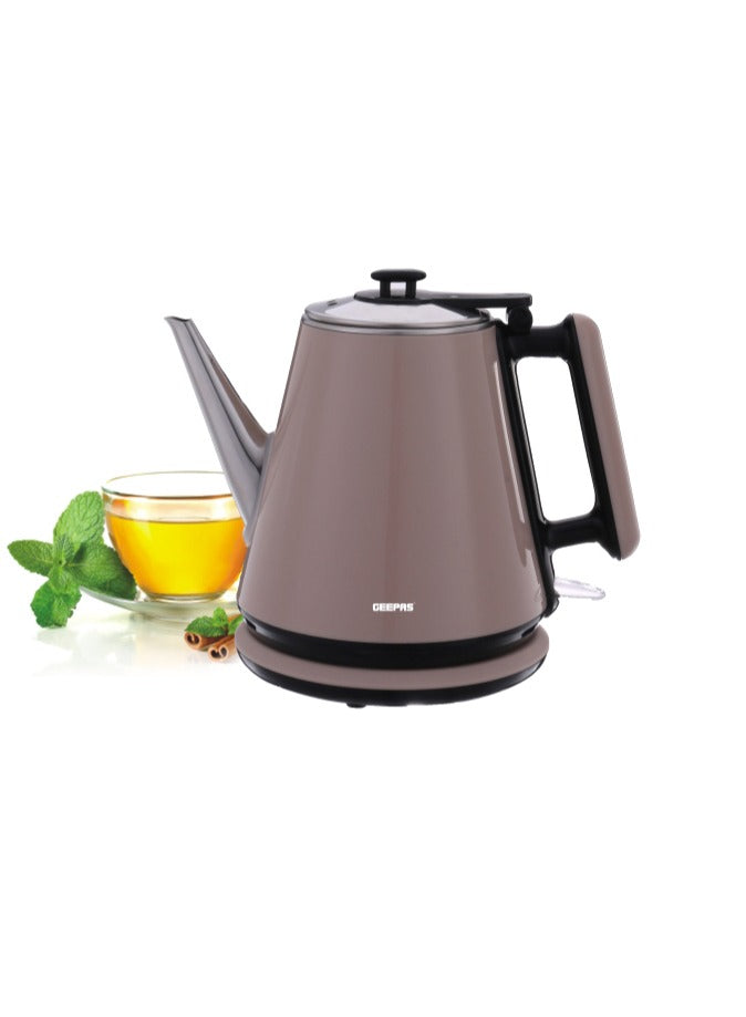 Portable Double Layer 1.2L Electric Kettle with Inner Stainless Steel & Auto Shut-Off GK38012 Geepas