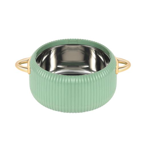 Royalford 2800ml Pearl Insulated Hotpot RF12711 | Stainless Steel Inner Casserole with PU Insulation | Twist Lock Food Warmer | Green