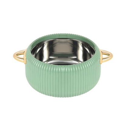 Royalford 2800ml Pearl Insulated Hotpot RF12711 | Stainless Steel Inner Casserole with PU Insulation | Twist Lock Food Warmer | Green