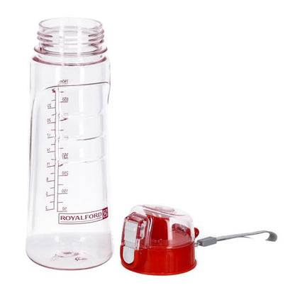 RF5223PN 550ml Motivational Water Bottle – BPA-Free Sports Water Bottle with Straw, Volume Marker & Carry Handle | Leak-Proof Reusable Bottle