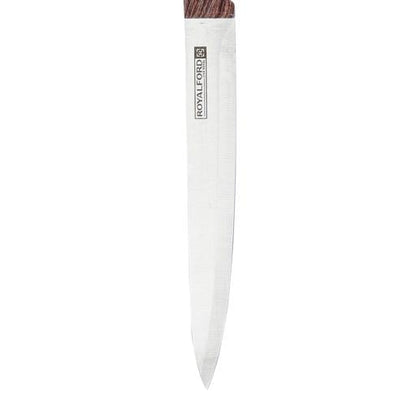 8" Slicer Knife with Wood-Finish Ergonomic Handle | Ultra Sharp Stainless Steel Kitchen Chef Knife | Multipurpose Cutting Knife for Meat, Vegetables & Bread