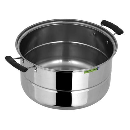 3 Layer Stainless Steel Steamer Pot 9L – 30cm Multi-Tier Cooking Pot, Induction & Gas Compatible, Dishwasher Safe, Heat Resistant with Durable & Comfortable Handles Silver 30cm