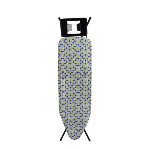 Ironing Board DC2801 Iron Table with Powder Coated Carbon Steel Cotton Cover with MM Foam Pad white