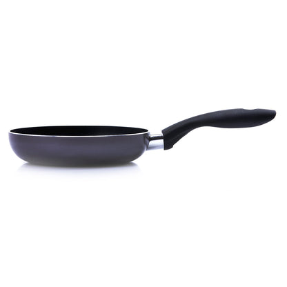 2-Piece Non-Stick Fry Pan Set – 18CM & 26CM Aluminium Frying Pans with Slotted Turner, Durable Granite Coating, Heat-Resistant Handles, Value Kitchenware Set for Sautéing, Frying & Everyday Cooking Black