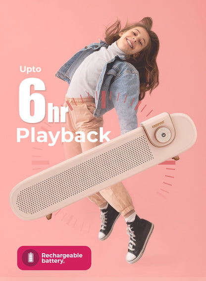 Portable Stylish Bluetooth Speaker | 6 Hours Playtime, Stereo Surround Sound, TF/USB/AUX Support | Type-C Charging, Compact Design GMS11198 | Pink pink