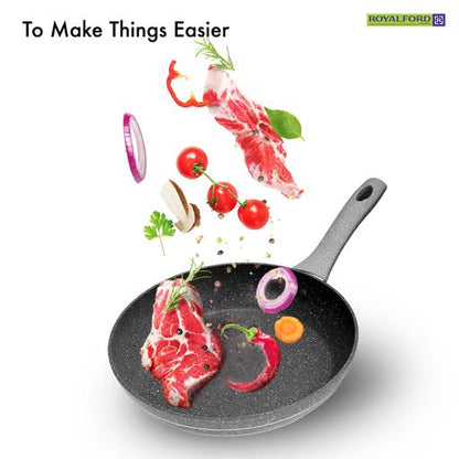 Smart Granite Series Fry Pan 28Cm Forged Aluminium Durable Granite Coating 28X5.2Cm Multicolor Multicolor 28 x 5.5 cmcm